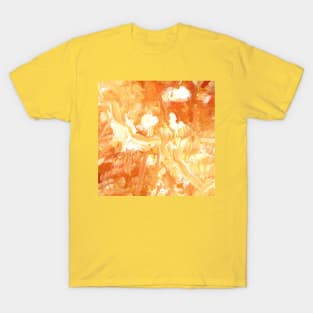 Swirls of Orange and White T-Shirt